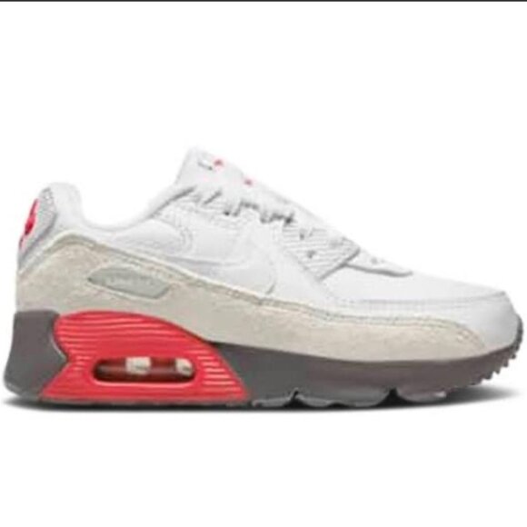 Nike Pre-School Air Max 90 | size 1 | white grey red - Picture 1 of 12